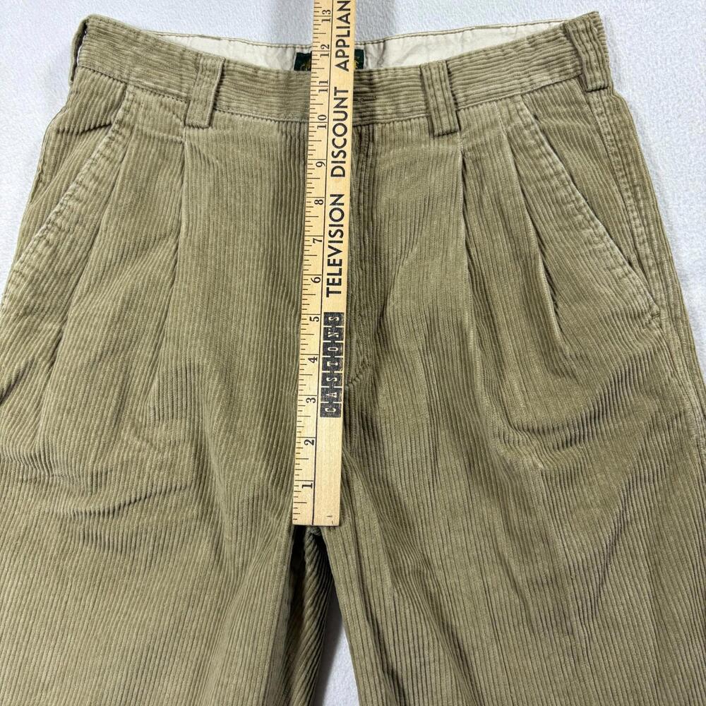 Cambridge Classics Corduroy Pants Mens 30x30 Brown Tan Pleated Straight Vintage - Picture 6 of 8